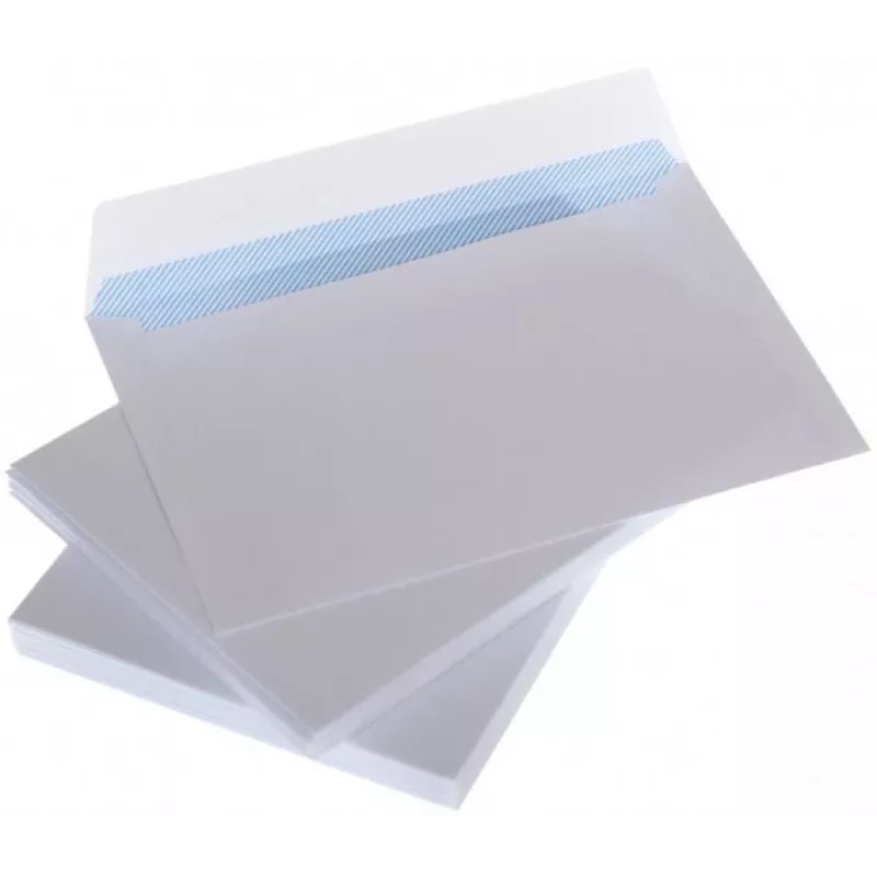 Buste con striscia C65 114x229 mm, bianco, 80 g, cartone 1000 pz.