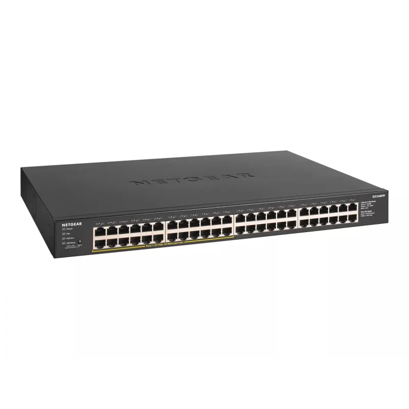 NETGEAR GS348PP Gigabit Ethernet (10/100/1000) non gestito Power over Ethernet (PoE) nero