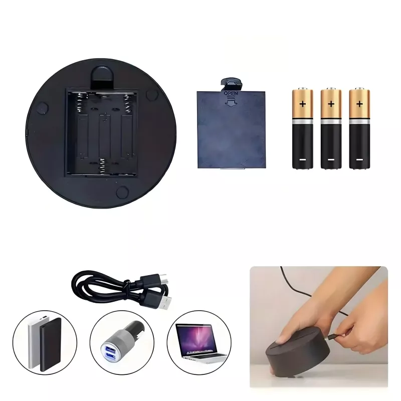 Lampada da notte Extralink HOME cuore illusione ottica 3D lampada da comodino USB