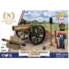 Set di costruzioni artigliere francese con cannone, 97 pezzi