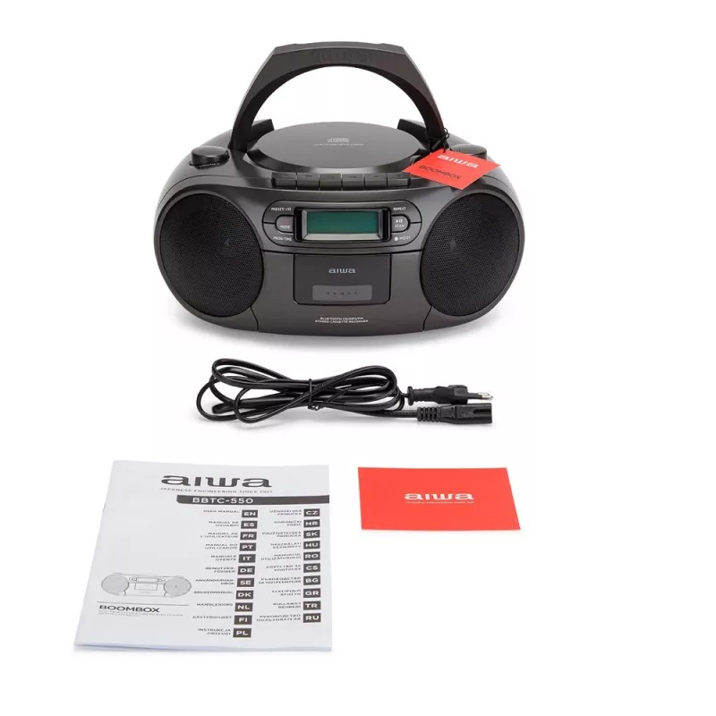Sistema stereo portatile Aiwa BBTC-550BK Digital 6 W FM PLL nero