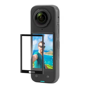 Pellicola protettiva in vetro temperato Puluz PU976T per Insta360 X4/X5 — antigraffio