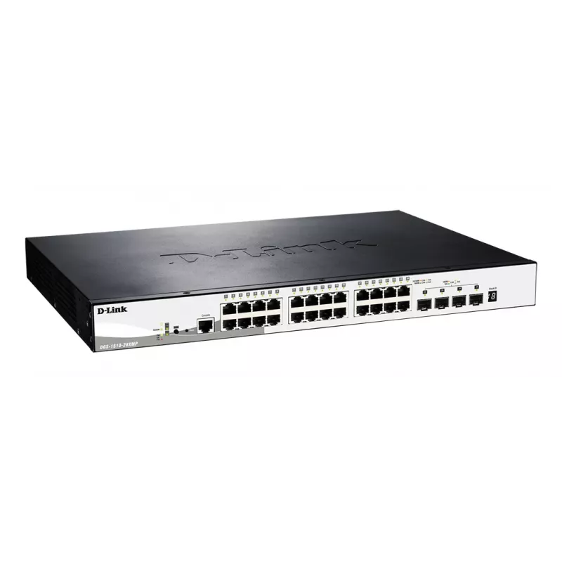D-Link DGS-1510-28XMP Managed L2/L3 Gigabit Ethernet (10/100/1000) Power over Ethernet (PoE) nero, grigio