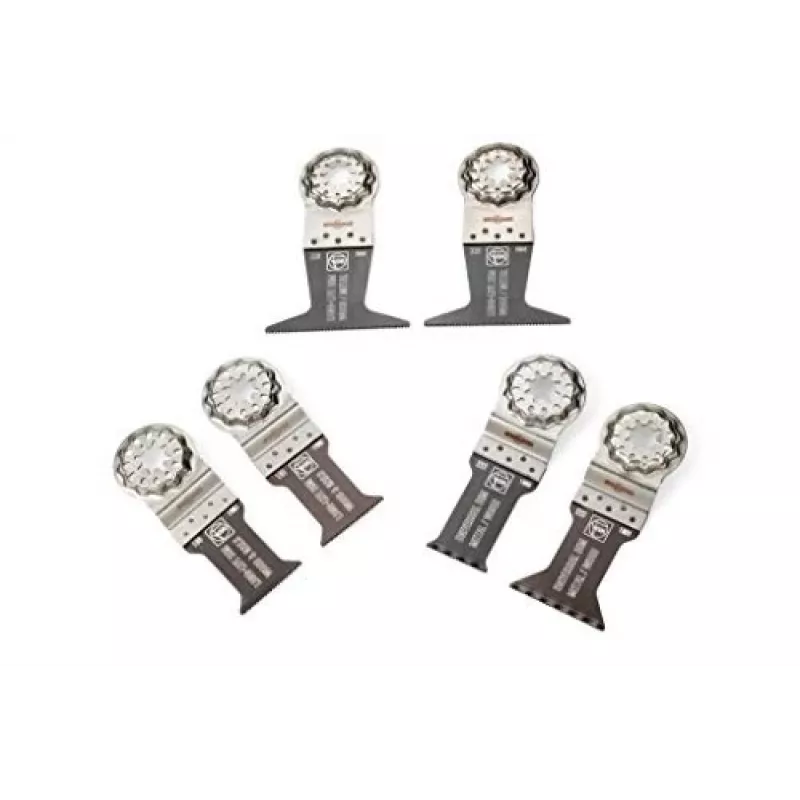 Fein set 6 pezzi di lame per multitool oscillante Starlock per legno e metallo E-Cut