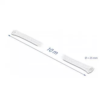 Guaina intrecciata DeLOCK 20806 10 m x 25 mm bianco