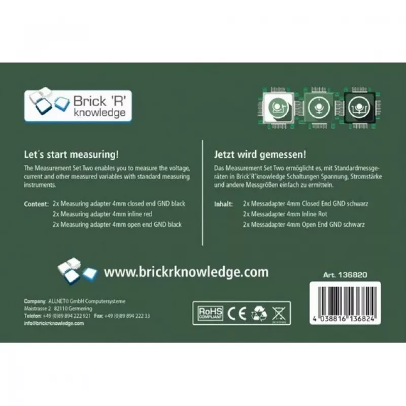 Set adattatori di misura ALLNET ALL-BRICK-0638 compatibilità Brick'R'knowledge