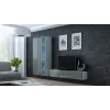 Vetrina Cama VIGO '180' 180/40/30 bianco/grigio lucido
