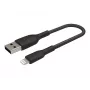 Cavo intrecciato USB-Lightning 15cm nero