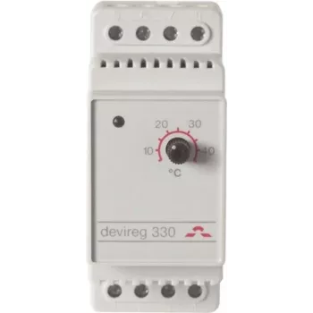 DEVI Termostato elettronico 15-45°C 140F1072 devireg 330 16A 230VAC unipolare 2TE 140F1072 (140F1072)