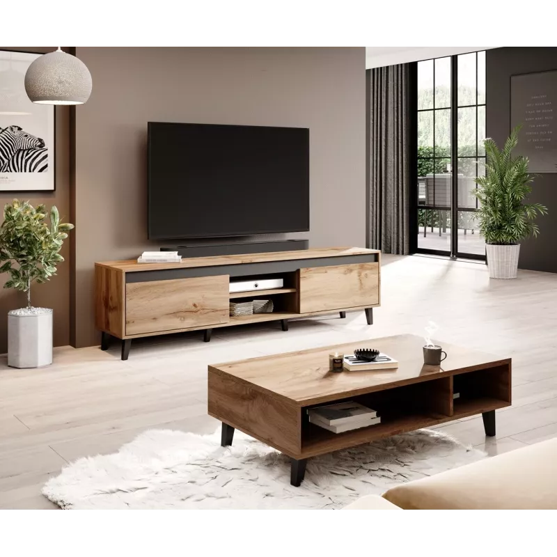 Mobile TV Cama NORD II 170 cm wotan/antracite