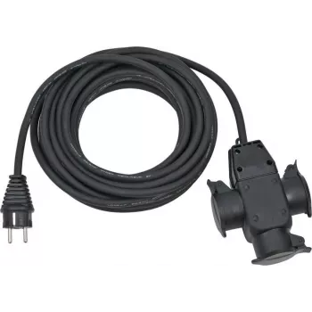 Prolunga elettrica Brennenstuhl 1167810301 10m 3 prese AC per esterni nero