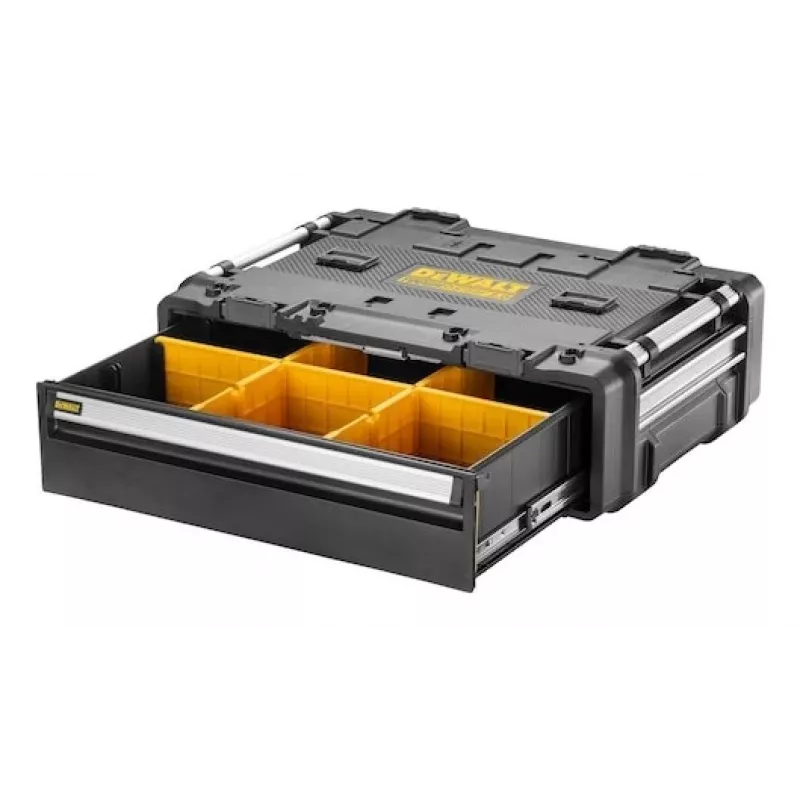 Valigetta per attrezzi DeWalt DWST08510-1 — costruzione in alluminio e plastica, nero/giallo