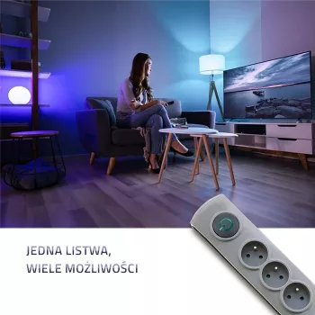 50168 protezione da sovratensione 8 uscite Schuko 230 V 3 m grigio - ciabatta con protezione da sovratensione (8 prese Schuko, tipo F, 230 V, 50 Hz - Qoltec
