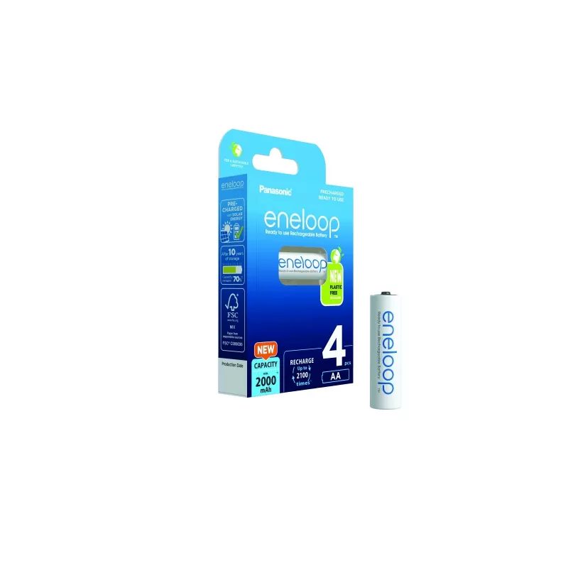 Batterie ricaricabili PANASONIC ENELOOP AA 2000 mAh 4 pz. (BK-3MCDE/4CP)