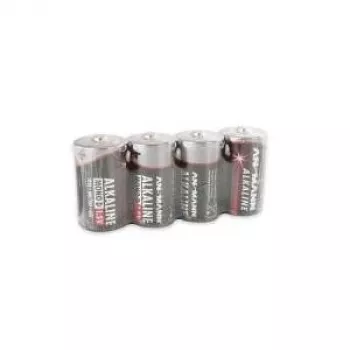 ANSMANN 5015581 Batterie alcaline ROSSE, Mono (D), confezione da 4 pezzi