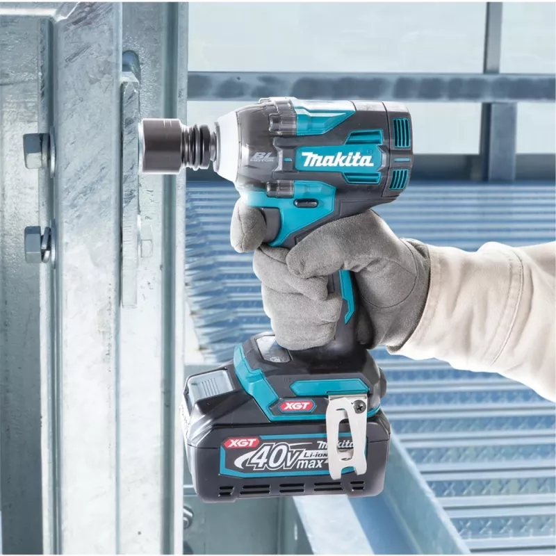 Makita TW004GZ XGT avvitatore a massa battente a batteria 40 V, 1/2 pollice, 3200 giri/min, 350 Nm, senza batteria e caricabatterie, blu/nero