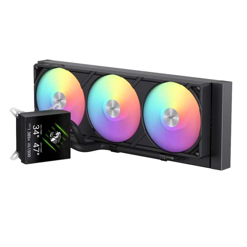 Dissipatore a liquido per CPU Gamemax | GLACIER 360 LCD BK | Intel, AMD
