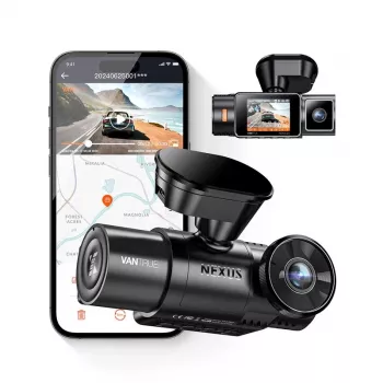 Dashcam auto VANTRUE N2X LTE – 2,7K Ultra HD, SONY STARVIS 2 IMX675 principale, 158° F/1,8, 2 canali, GPS, Wi‑Fi, display IPS 2 pollici