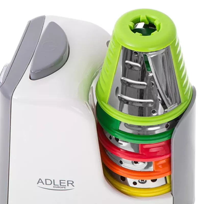 Tagliaverdure Adler AD 4815, 150 W, 5 dischi, corpo in ABS, bianco/grigio