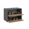 Scarpiera chiusa Top E-Shop MODO ANT/ART — antracite e rovere, truciolare
