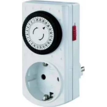 Bachmann Mini Timer meccanico - Interruttore di rete automatico - AC 230 V - 3680 Watt - Bianco (852.104)