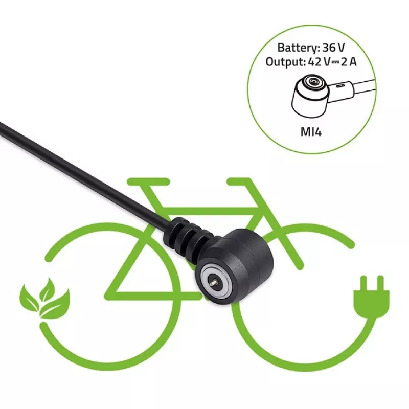 Caricabatterie QOLTEC Mi4 Magnetic TIP per e-bike 36V/42V 2A