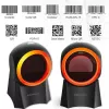 Qoltec 50857 lettore di codici a barre da tavolo cablato, 1D/2D, QR, USB, cavo da 1,75 m