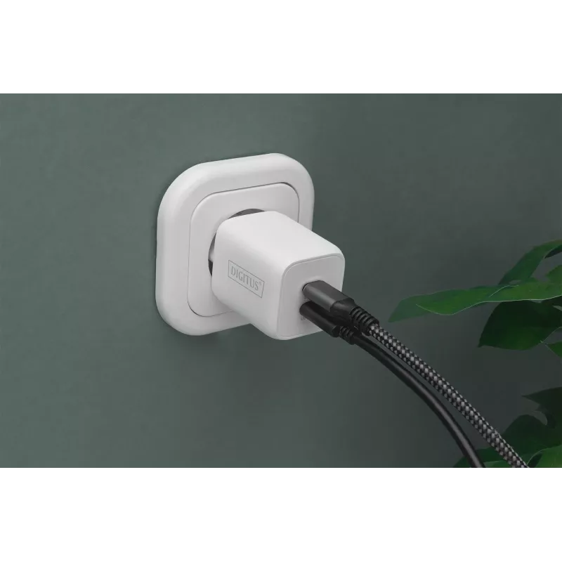 Caricabatterie Digitus USB-C. 2 porte. 65W GaN