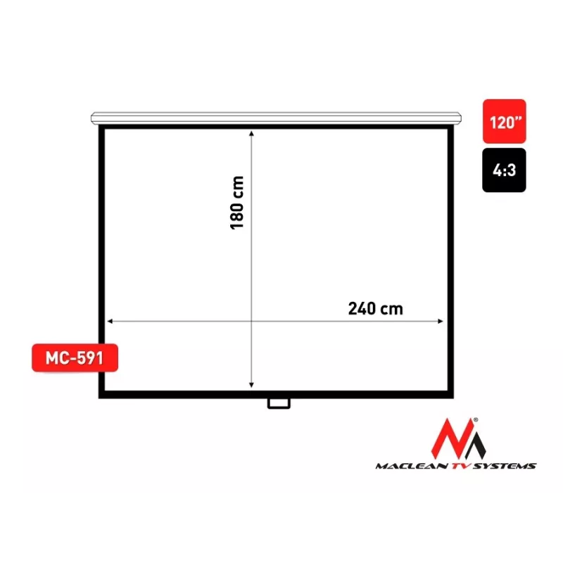 Schermo di proiezione Maclean MC-591 3,05 m (120