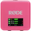 Microfono wireless RODE Wireless GO III Rosa — sistema trasmettitore e ricevitore compatto a due canali