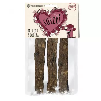 Snack per cani PAKA ZWIERZAKA bastoncini di merluzzo 60 g – a base di pesce, ipoallergenico, senza cereali