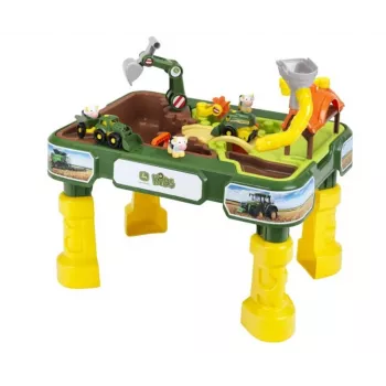 Tavolo con sabbia e acqua KLEIN Theo Klein 3948 — tavolo da gioco per esterni, verde/giallo, per bambini da 1,5 anni