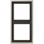 Placca per interruttore JUNG ES 2982 – nero e acciaio inox, senza viti, 81×152 mm
