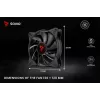 SAVIO BLADE X1 set di ventole, 3 x 120 mm, PWM a 4 pin, nero
