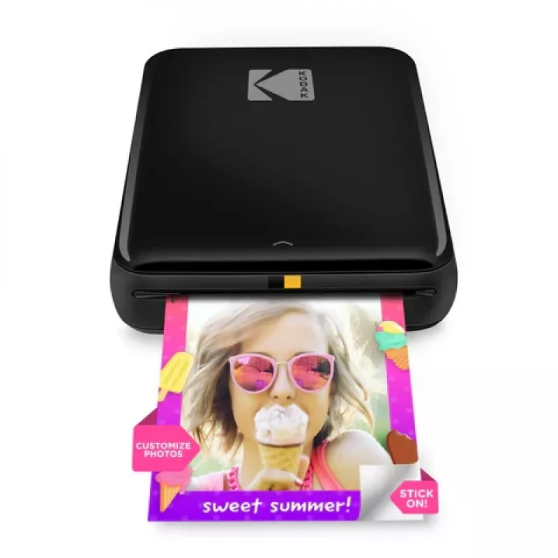 Stampante fotografica istantanea mobile Kodak STEP a colori ZINK 2x3'' 1 ppm, Bluetooth, nera