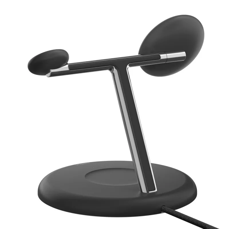 Caricabatterie Belkin WIZ023VFBK per interni USB wireless per cuffie smartphone smartwatch nero