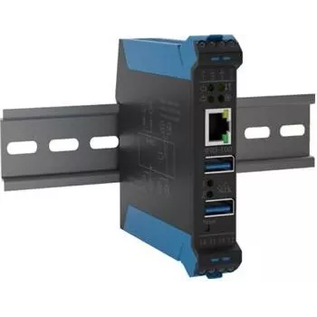 Server per dispositivi SEH INU-100 M07210 per montaggio su guida DIN con 1 porta Ethernet