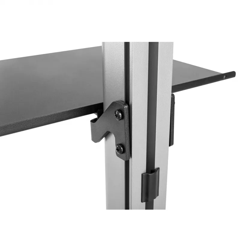 Maclean MC-791N supporto TV telescopico da pavimento a soffitto con mensola, 37-70 pollici, 30 kg