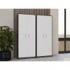 OLIV 2D CLOSED SHELVING UNIT, antracite/bianco SET