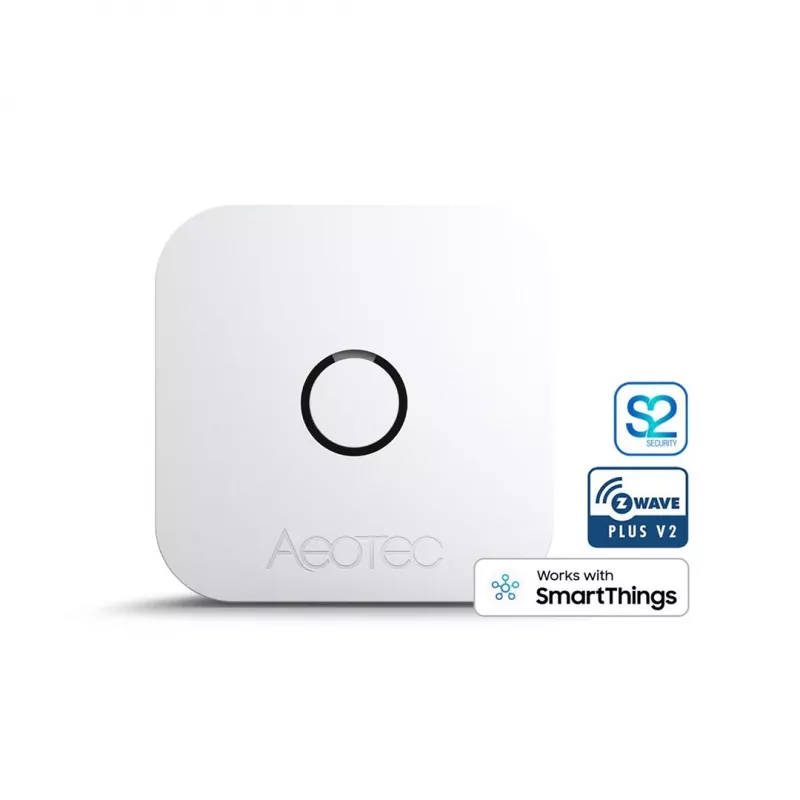 Sensore di temperatura e umidità per interni AEOTEC AEOEZWA039 – da appoggio, a batteria, 34×34×17 mm