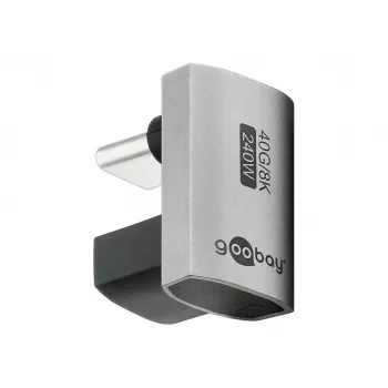 Adattatore USB-C Goobay 180° a U USB4 - connettore maschio su connettore femmina (74445)