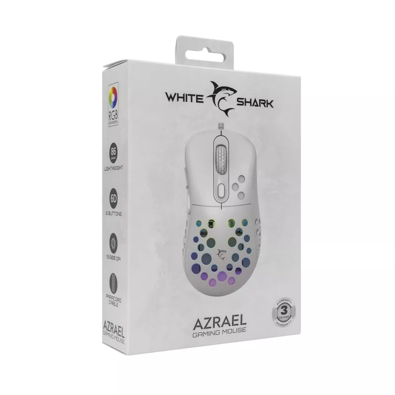 Mouse White Shark GM-5013 Azrael bianco USB