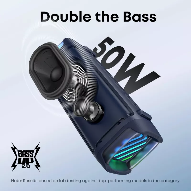 Altoparlante Bluetooth portatile Anker Soundcore Boom 3i — 50 W, impermeabile, a batteria