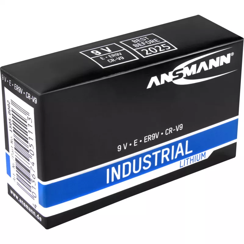 Ansmann 1505-0002 - batteria monouso - litio - 9 V - 5 pz. - nero - -40 - 60 °C