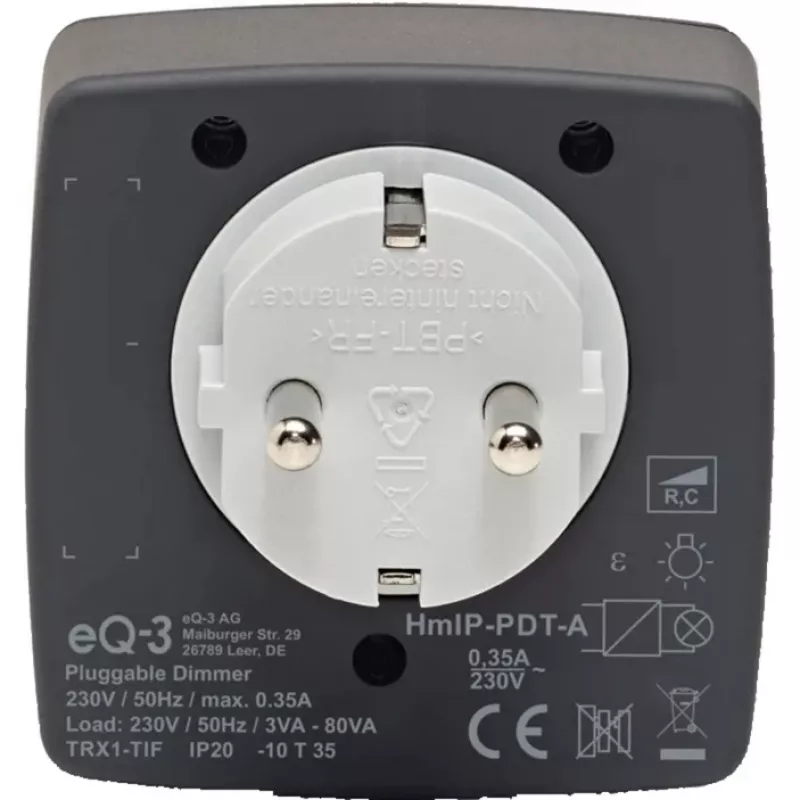 eQ-3 AG Homematic IP 161621A0, interno, antracite, plastica, IP20, 70 mm, 39 mm