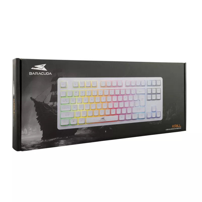 Baracuda Krill tastiera gaming a membrana bianca KRILL-W, US, USB