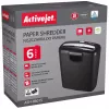 Activejet ASH-0601S distruggidocumenti, P-2, 10 l, 6 mm strisce, 6 fogli, nero.