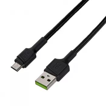 Cavo USB 2.0 Green Cell KABGC23, USB A a Micro-USB B, 0,3 m, nero