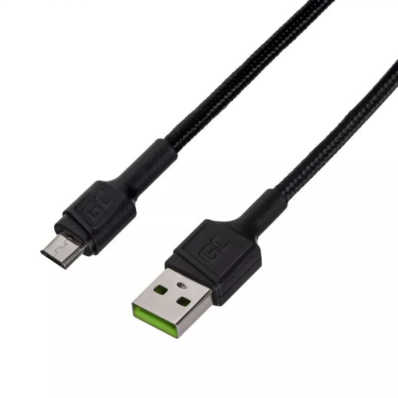 Cavo USB 2.0 Green Cell KABGC23, USB A a Micro-USB B, 0,3 m, nero