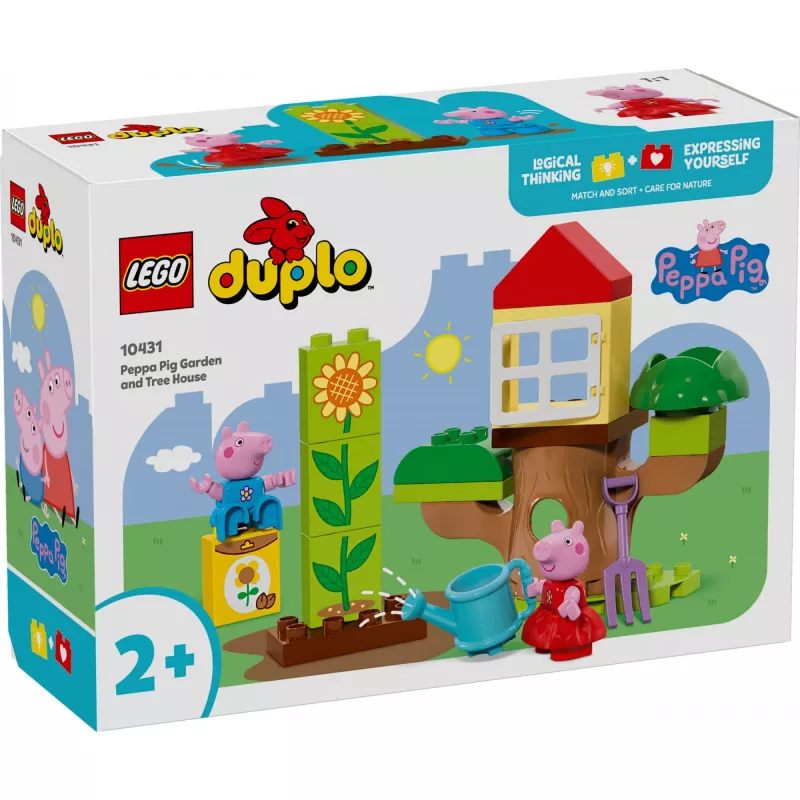 Lego 10431 Duplo Peppa Pig set gioco giardino e casa sull'albero